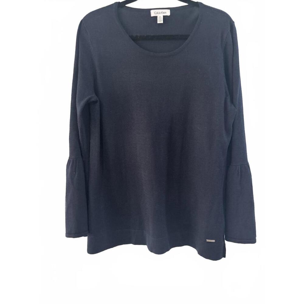 Calvin Klein Navy Bell Sleeve Sweater – Size Large
